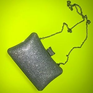 Silver sparkly shoulder bag ,crossbody and wallet